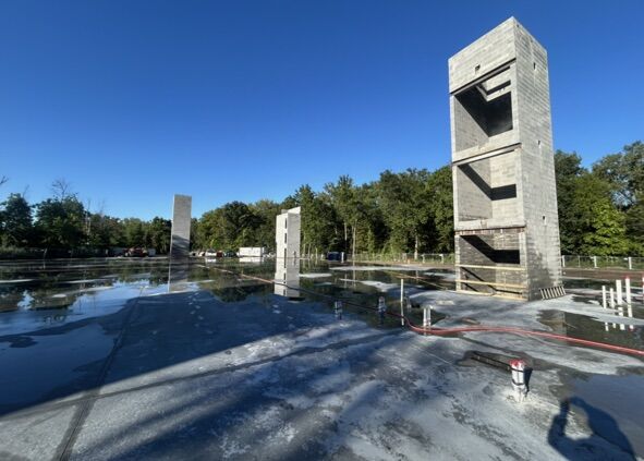 Concrete work at a multifamily project